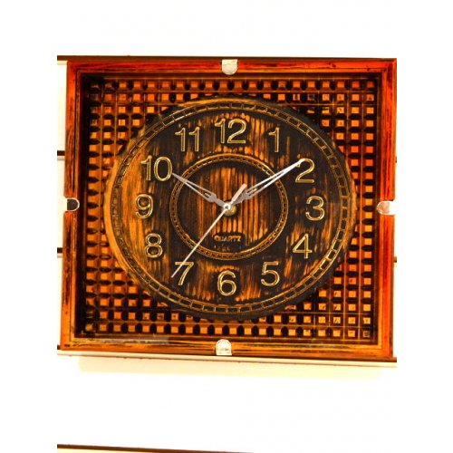Reloj de pared sim.madera rect.33x26 cm