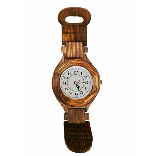Reloj madera de pared pulsera chico 36 cm