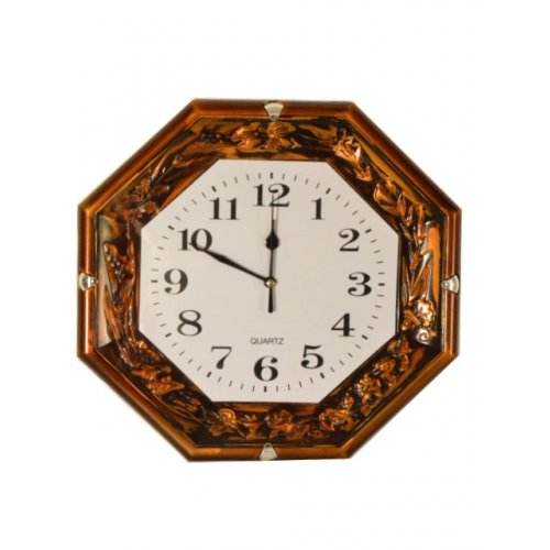 Reloj octogonal madera